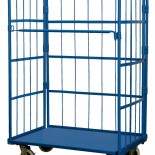 3 sided metal mesh cart